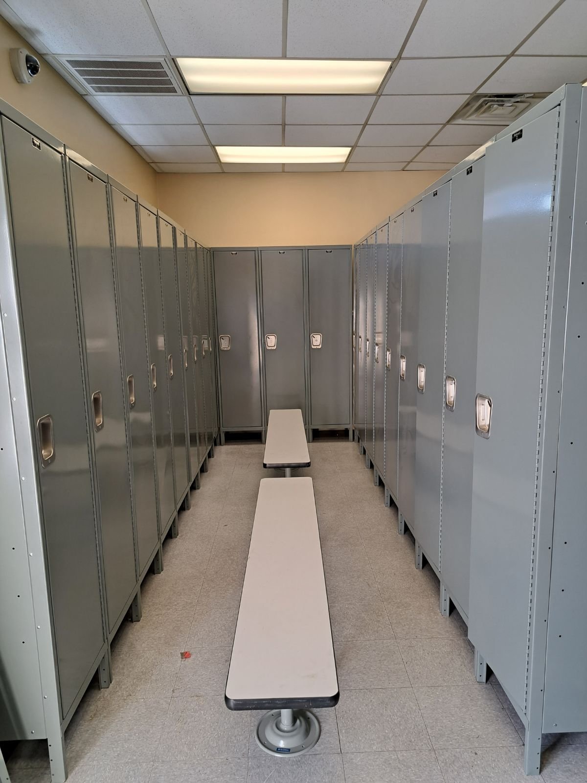 Industrial employee locker room installation