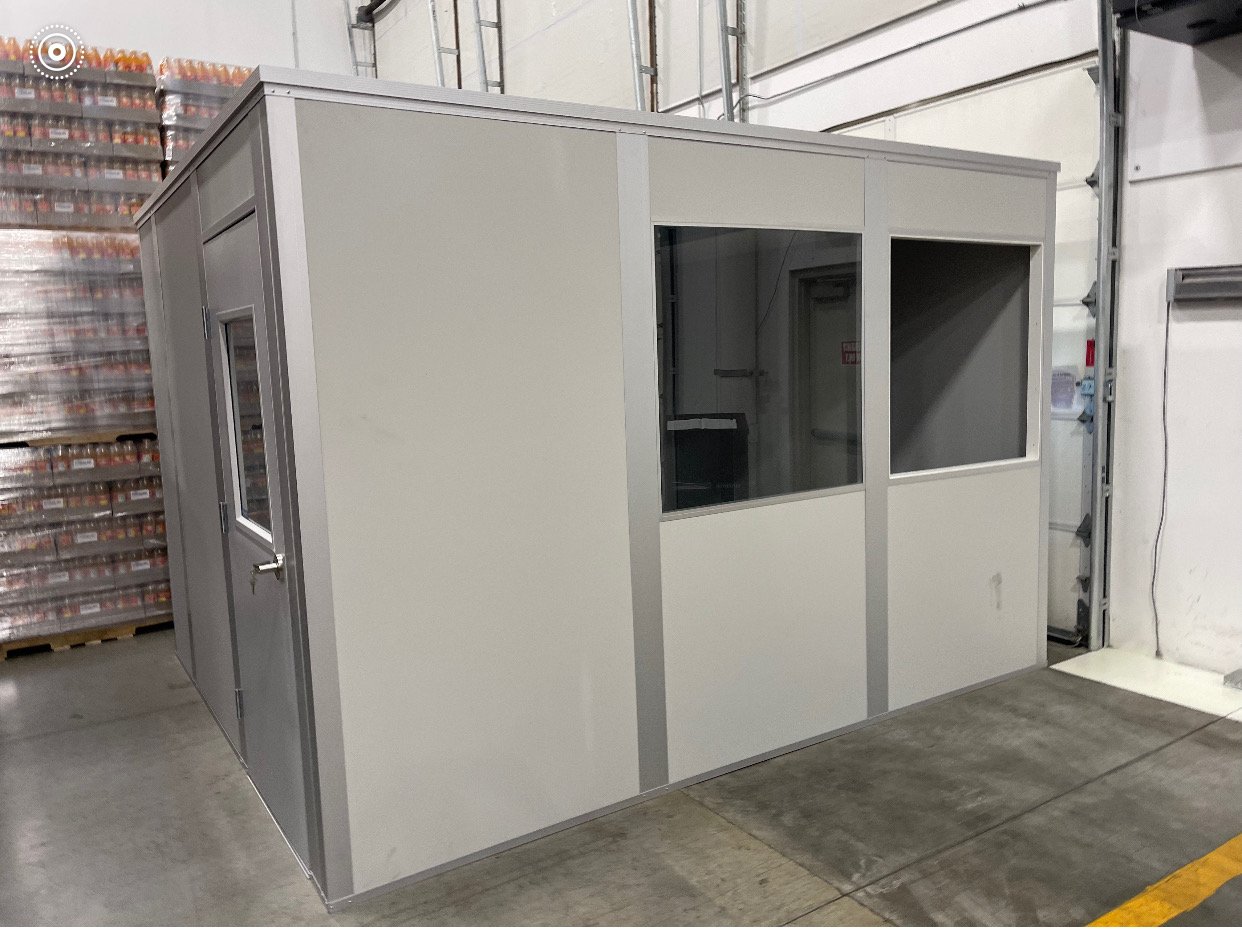 Modular in-plant office installation inside warehouse